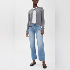 New Pistola Lexi High Rise Straight Jeans in Confetti Vintage Heart 27 MSRP $198